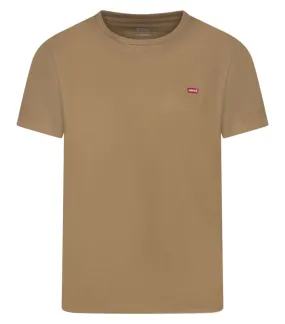 Tee-shirt avec des manches courtes et logo de la marque Levi's® en coton marron