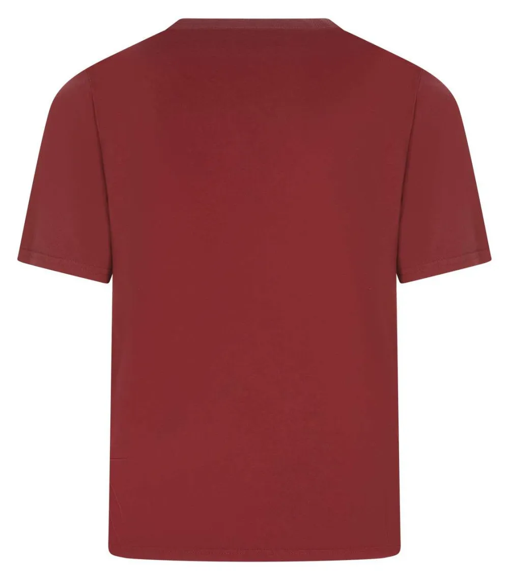 Tee-shirt avec des manches courtes un col rond Levi's® en coton bordeaux