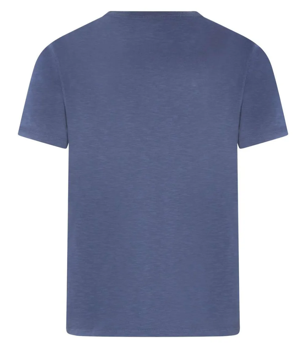 Tee-shirt avec logo de la marque et col rond Levi's® en coton indigo