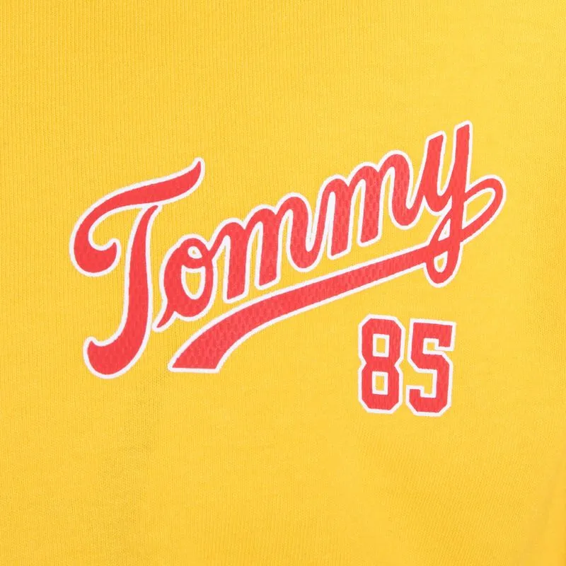 Tee shirt manches courtes jaune avec signature au dos Homme TOMMY 