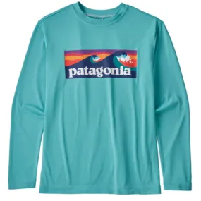 Tee-shirt Patagonia "Boy's L/S Cap Cool Daily T-shirt" - Enfant Taille M Couleur Bleu