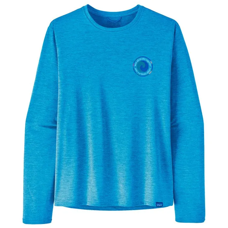 Tee-shirt Patagonia ---M's L/S Capilene® Cool Daily Graphic Vessel Blue X-Dye