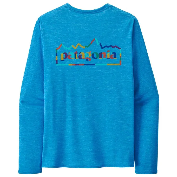 Tee-shirt Patagonia ---M's L/S Capilene® Cool Daily Graphic Vessel Blue X-Dye