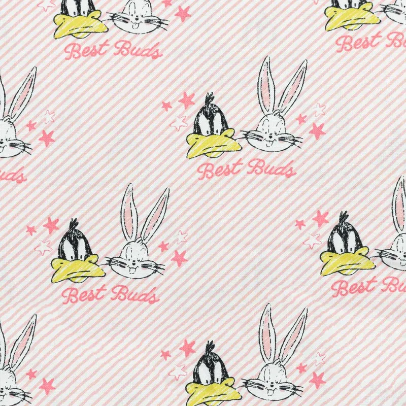 Tissu en Coton - Looney Tunes - Little Freamer - Rose