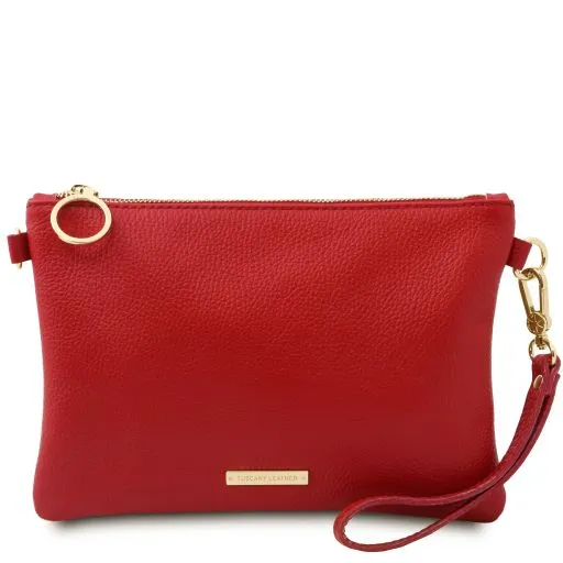 TL Bag Sac à Main en Cuir Souple Rouge Lipstick TL142029