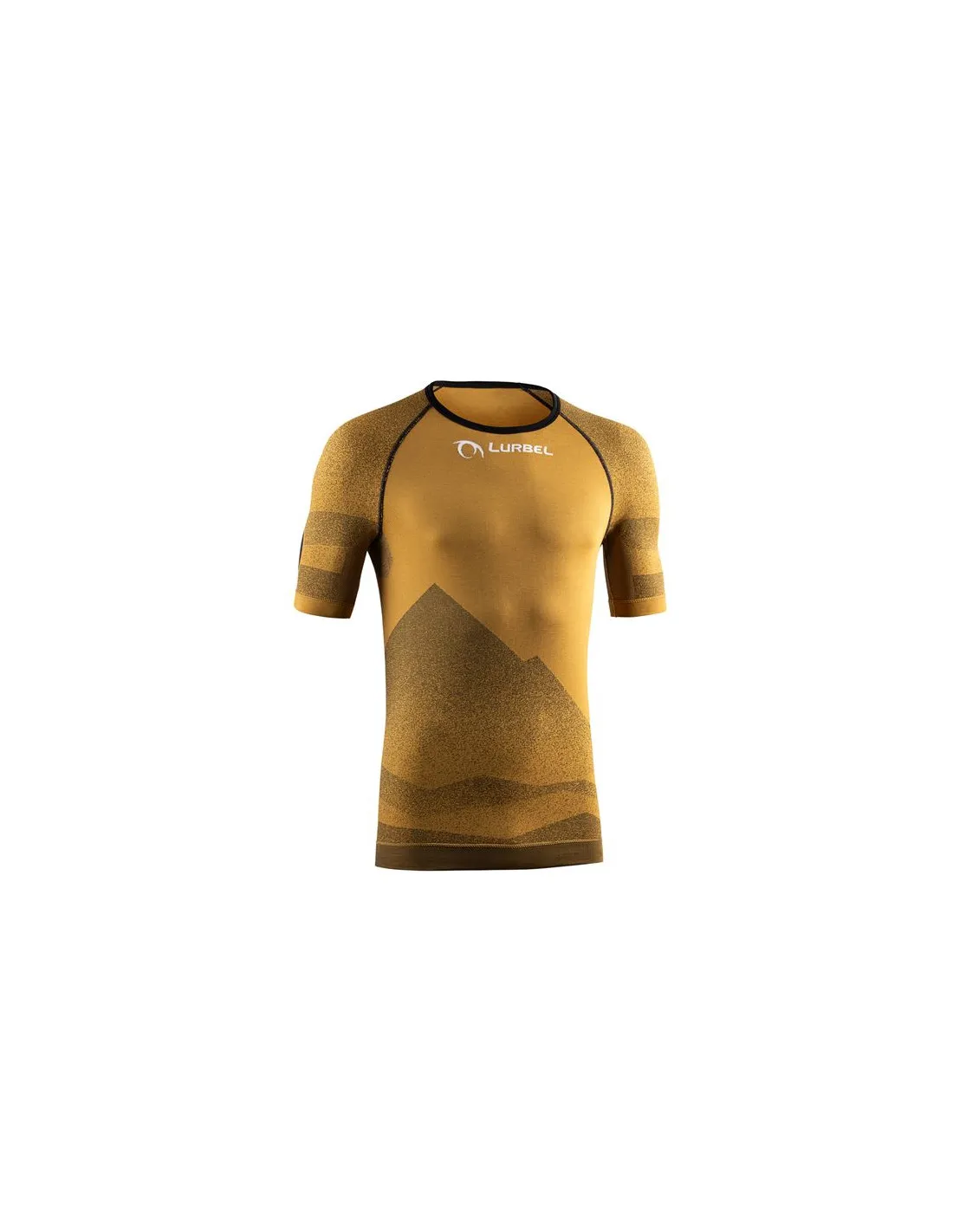 Top de running Lurbel Spirit Manches courtes Jaune Ambre/Noir