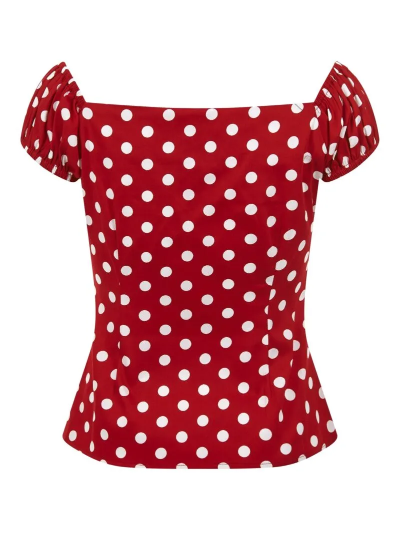 Top Dolores Rouge Pois – Collectif