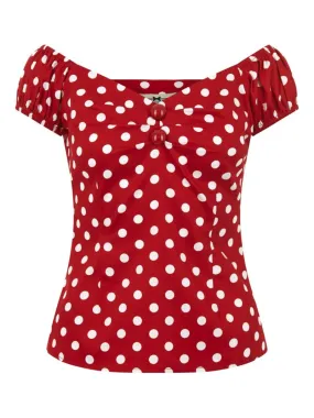 Top Dolores Rouge Pois – Collectif