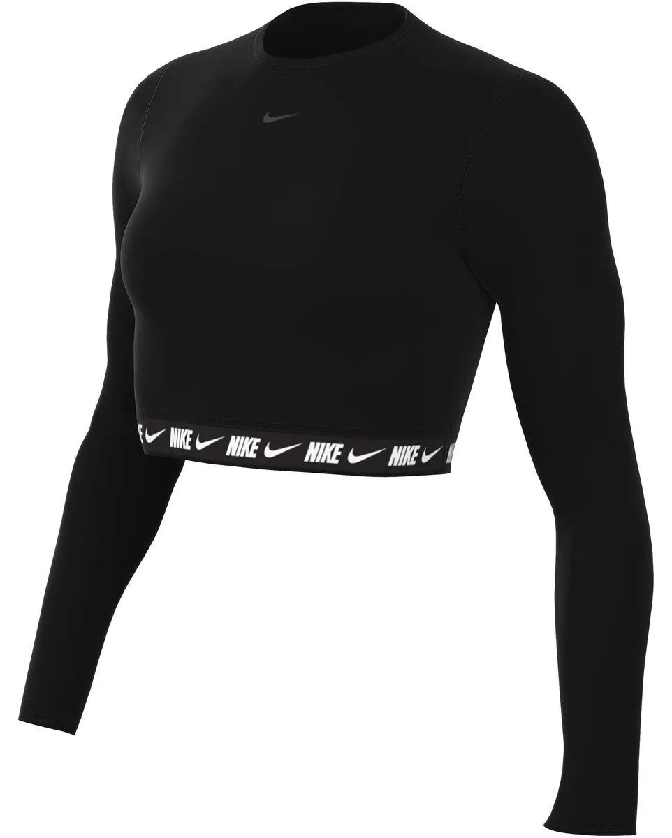 TOP Femme W NSW CROP TAPE LS Noir