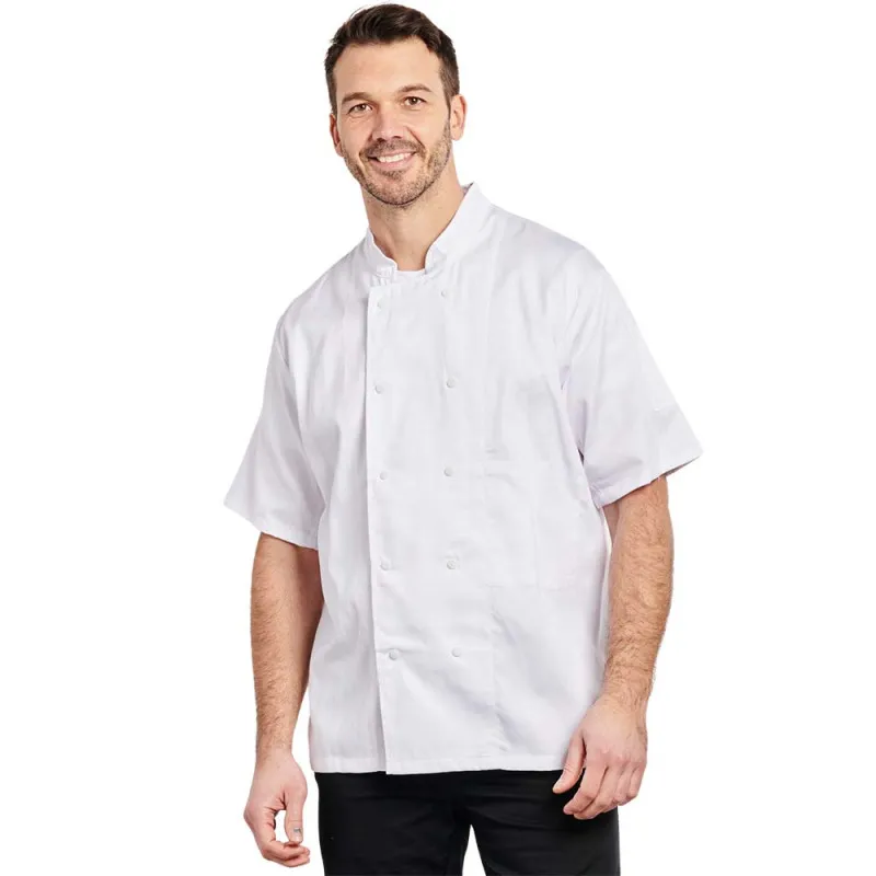 Veste de cuisine blanche manche courte - PBV 17A110