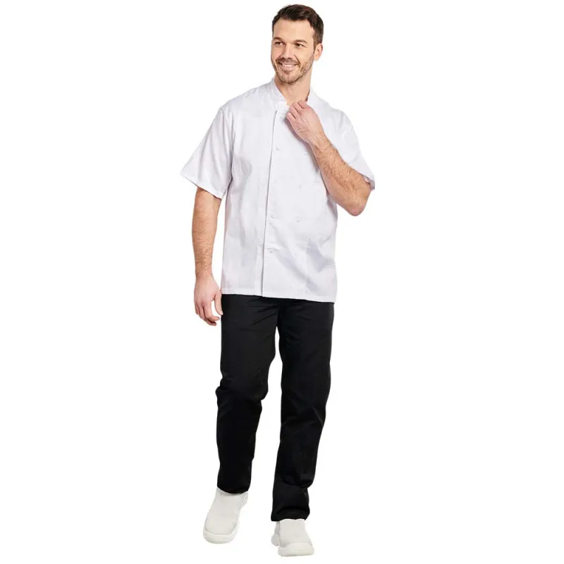 Veste de cuisine blanche manche courte - PBV 17A110