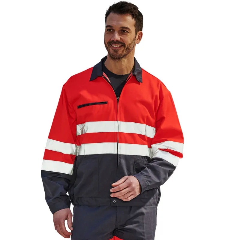 Veste haute visibilité rouge pour chantier PBV 09HVR