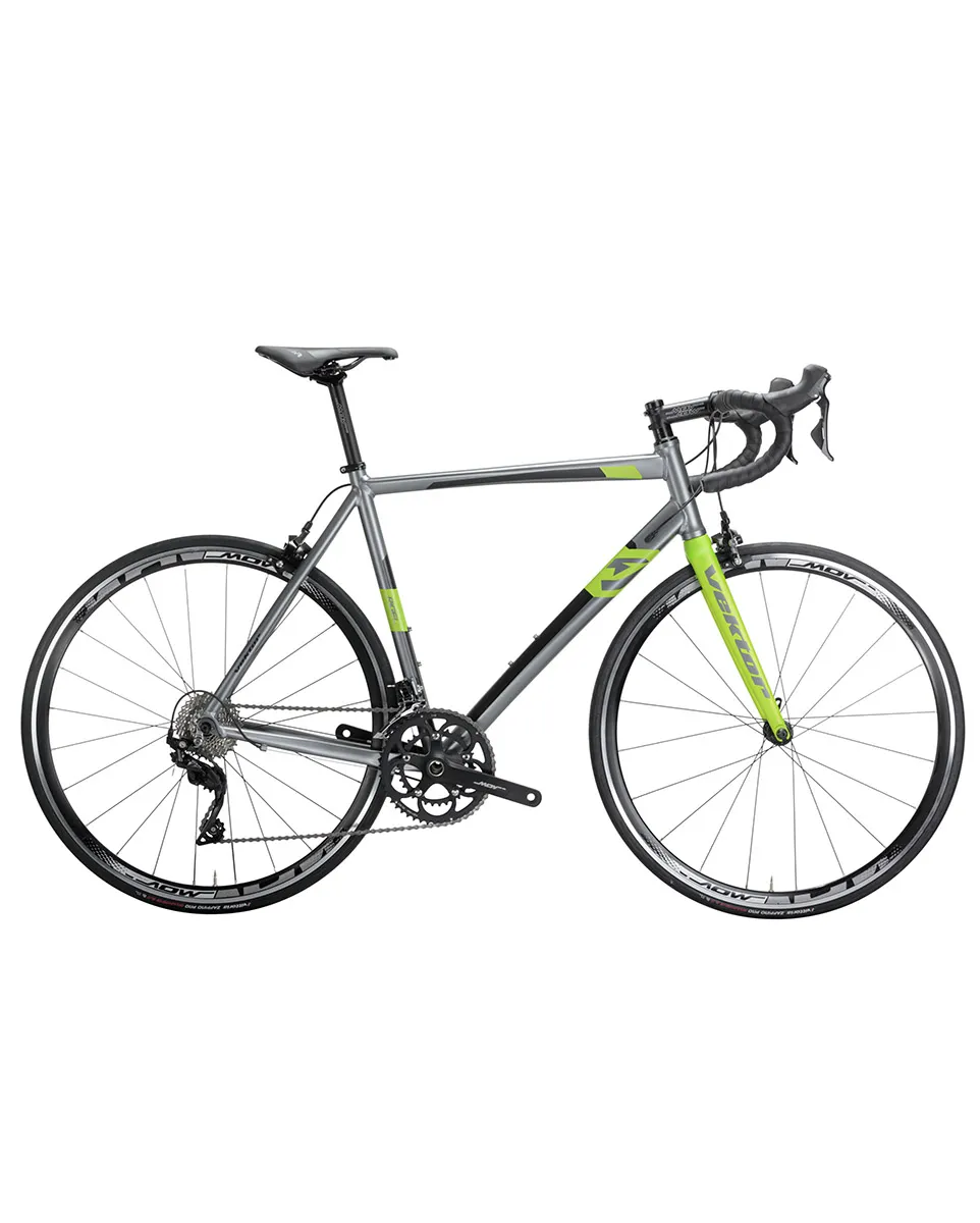 Vélo de route Unisexe RIGEL 105 2X11V Gris/Jaune