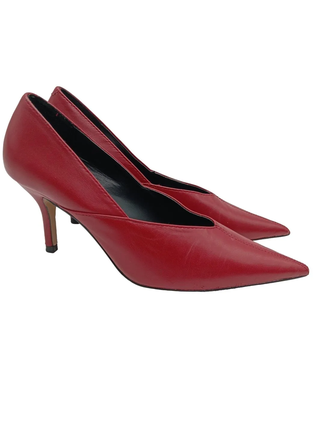 Zara Escarpins classiques  rouge élégant